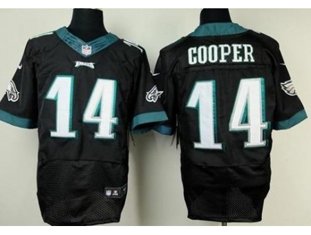 Nike Philadelphia Eagles 14 Riley Cooper Black Elite NFL Jersey