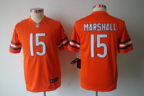 Youth Nike Chicago Bears #15 Marshall Orange Color Limited Jerseys