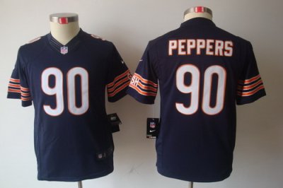 Youth Nike Chicago Bears #90 Julius Peppers Blue Color Limited Jerseys