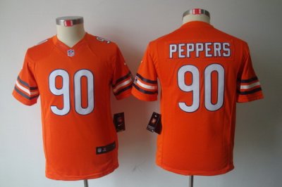 Youth Nike Chicago Bears #90 Julius Peppers Orange Color Limited Jerseys