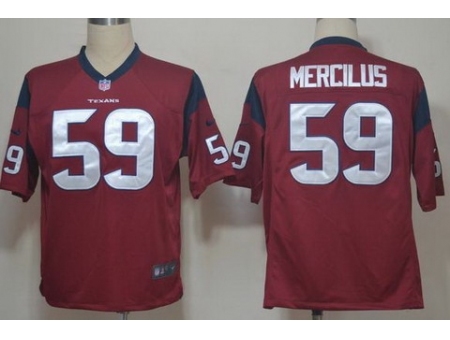 Nike Houston Texans 59 Whitney Mercilus Red Game NFL Jersey