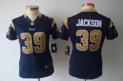 Women Nike St. Louis Rams 39# Steven Jackson Blue Color[NIKE LIMITED Jersey]