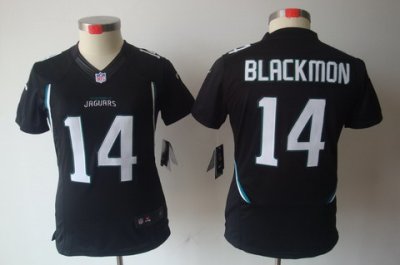 Women Nike Jacksonville Jaguars 14# Justin Blackmon Black(Women Limited Jerseys)2