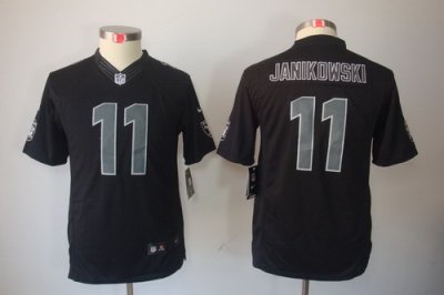 Youth Nike NFL Oakland Raiders #11 Sebastian Janikowski Black Jerseys[Impact Limited]