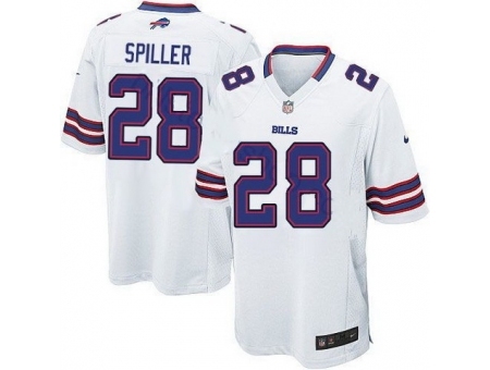 Nike Buffalo Bills 28 C.J. Spiller White Game NFL Jersey