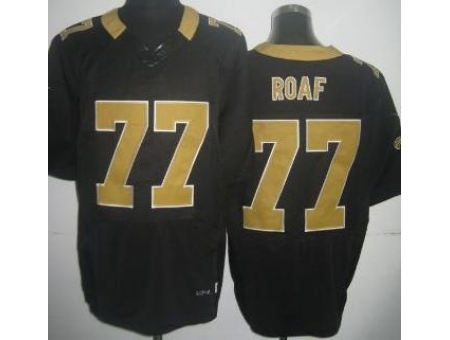 Nike New Orleans Saints 77 Willie Roaf Black Elite NFL Jersey