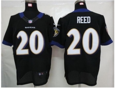 Nike Baltimore Ravens 20 Ed Reed Black Elite NFL Jersey