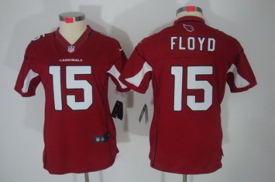 Women Nike Arizona Cardinals 15# Michael Floyd Red(Women Limited