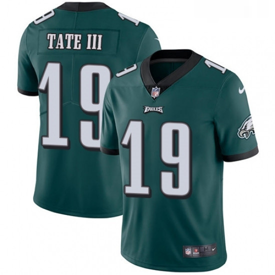 Mens Nike Philadelphia Eagles 19 Golden Tate III Midnight Green Team Color Vapor Untouchable Limited