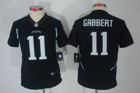 Women Nike Jacksonville Jaguars 11# Blaine Gabbert Black(Women Limited Jerseys)