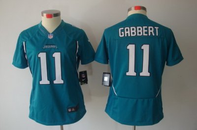 Women Nike Jacksonville Jaguars 11# Blaine Gabbert Green(Women Limited Jerseys)