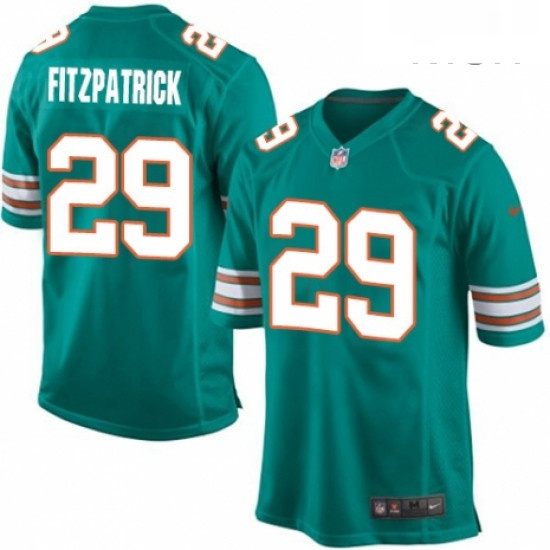 Mens Nike Miami Dolphins 29 Minkah Fitzpatrick Game Aqua Green Alternate NFL Jersey