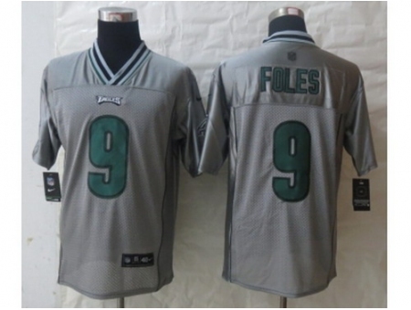 Nike Philadelphia Eagles 9 Nick Foles Grey Elite Vapor NFL Jersey