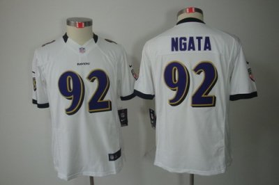 Nike Youth Baltimore Ravens #92 Ngata White Color[Youth Limited Jerseys]