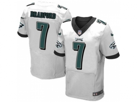 Nike Philadelphia Eagles 7 Sam Bradford Midnight white Elite NFL Jersey