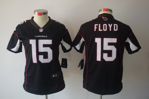 Women Nike Arizona Cardinals 15# Michael Floyd Black(Women Limited Jerseys)