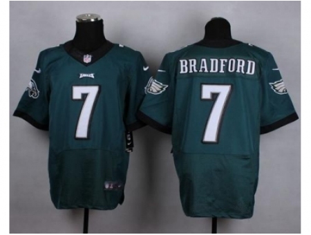 Nike Philadelphia Eagles 7 Sam Bradford Midnight Green Elite NFL Jersey