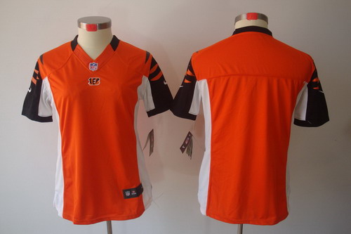 Women Nike NFL Cincinnati Bengals Blank Orange Color[ LIMITED Jersey]