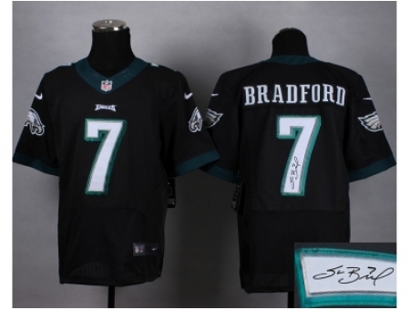 Nike Philadelphia Eagles 7 Sam Bradford black Elite Signature Jersey