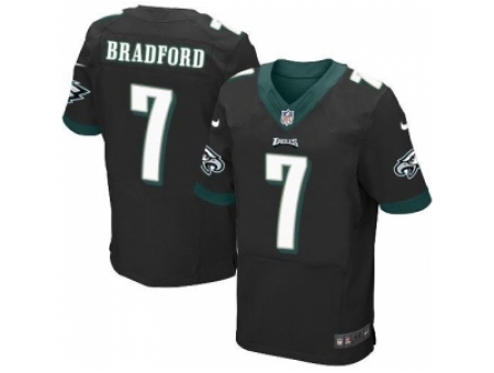 Nike Philadelphia Eagles 7 Sam Bradford Black Elite NFL Jersey