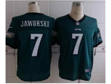 Nike Philadelphia Eagles 7 Ron Jaworski green Elite NFL Jersey