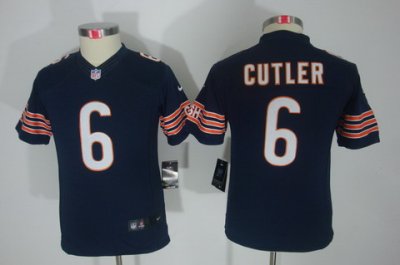 Youth Nike Chicago Bears #6 Cutler Blue Limited Jerseys