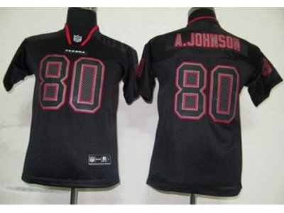 Nike Youth Houston Texans #80 Andre Johnson black jerseys[Lights out]