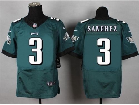 Nike Philadelphia Eagles 3 Mark Sanchez Green Elite NFL Jersey