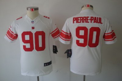 Youth Nike New York Giants 90 Pierre-Paul White Limited Jerseys