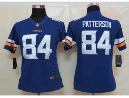 Women New Nike Minnesota Vikings #84 Patterson Purple Jerseys