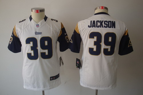 Youth Nike St. Louis Rams #39 Steven Jackson White Limited Jerseys