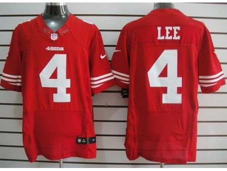 Nike San Francisco 49ers 4 Andy Lee Red Elite NFL Jersey