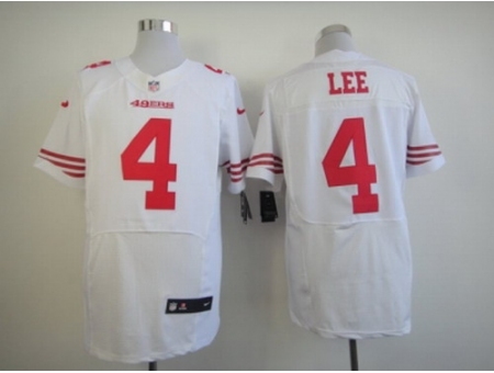 Nike San Francisco 49ers 4 Andy Lee White Elite NFL Jersey