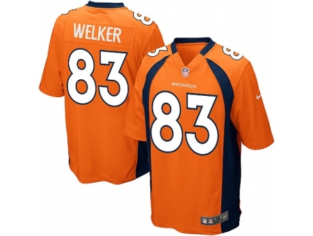 Nike Denver Broncos 83 Wes Welker Orange Game NFL Jersey