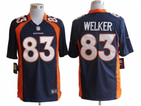 Nike Denver Broncos 83 Wes Welker Blue Game NFL Jersey