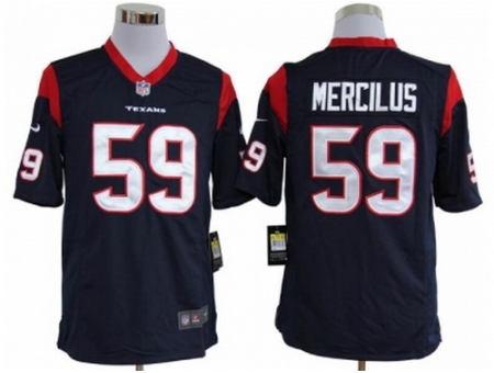 Nike Houston Texans 59 Whitney Mercilus Blue Game NFL Jersey