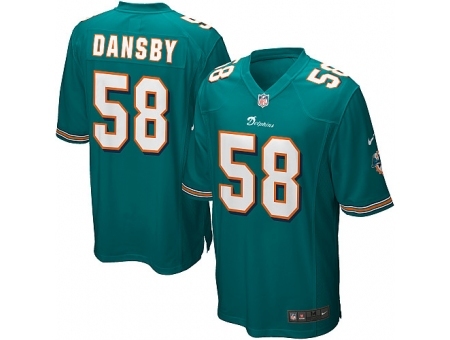 Nike Miami Dolphins 58 Karlos Dansby green Game NFL Jersey