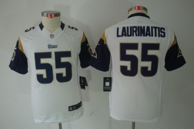 Youth Nike Youth St. Louis Rams #55 James Laurinaitis White Limited Jerseys