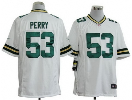 Nike Green Bay Packers 53 Nick Perry White Game NFL Jersey