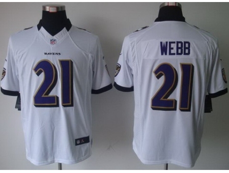 Nike Baltimore Ravens 21 Lardarius Webb White Limited NFL Jersey