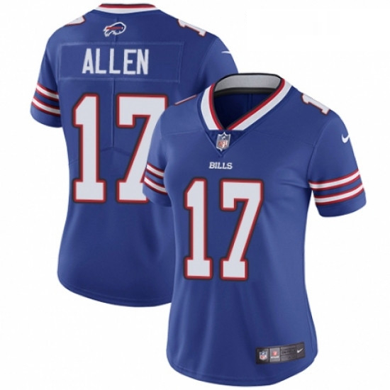 Womens Nike Buffalo Bills 17 Josh Allen Royal Blue Team Color Vapor Untouchable Elite Player NFL Jer