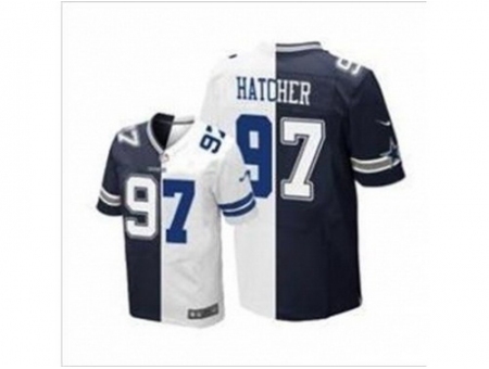 Nike Dallas Cowboys 97 Jason Hatcher white-blue Elite split NFL Jersey