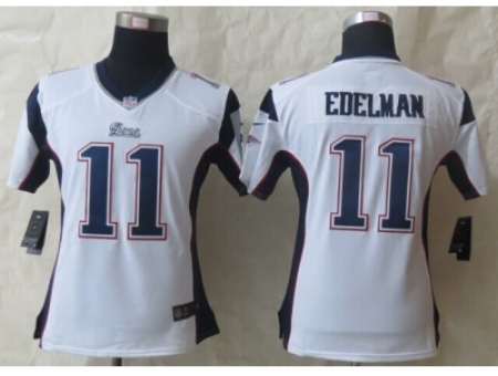 Women Nike New England Patriots #11 Edelman white Jerseys