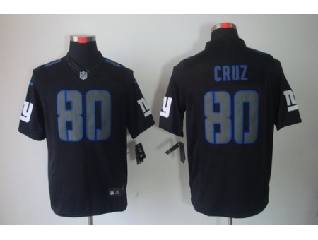 Nike New York Giants 80 Victor Cruz Black Limited Impact NFL Jersey