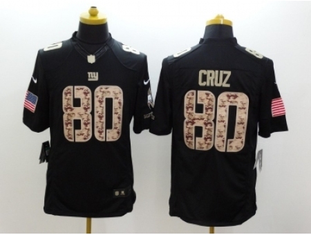 Nike New York Giants 80 Victor Cruz black Limited Salute to Service NFL Jersey