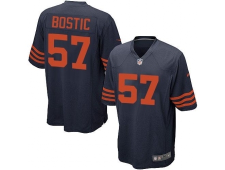 Nike Chicago Bears 57 Jon Bostic Blue Game Orange Number NFL Jersey