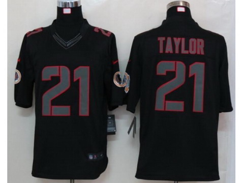 Nike NFL Washington Redskins #21 Fred Taylor Black Jerseys(Limited)