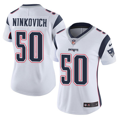 Nike Patriots #50 Rob Ninkovich White Womens Stitched NFL Vapor Untouchable Limited Jersey