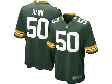 Nike Green Bay Packers 50 A.J. Hawk Green Game NFL Jersey