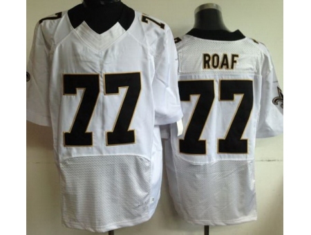 Nike New Orleans Saints 77 Willie Roaf White Elite NFL Jersey